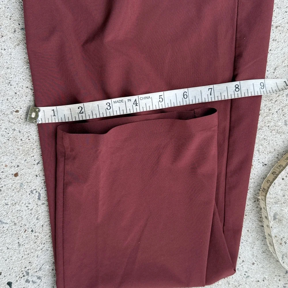 Athleta Skyline ll Paper Bag Waist Pants Cognac Brown Size 6 - Picture 15 of 16